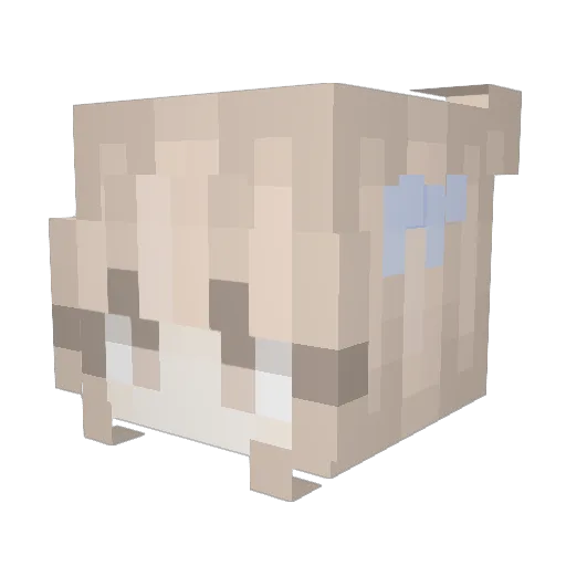 Yuna30021 Minecraft avatar head, 3D render