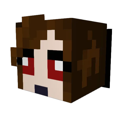 Yuna3576 Minecraft avatar head, 3D render