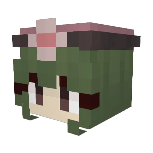 Yuna922 Minecraft avatar head, 3D render