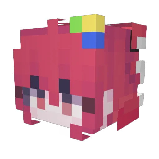 Yuna940908 Minecraft avatar head, 3D render