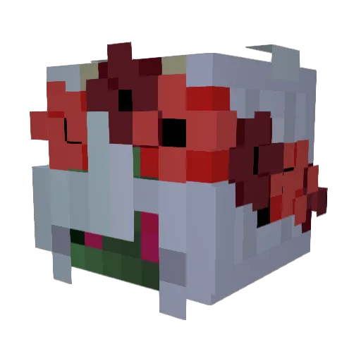 Yuna_Flower Minecraft avatar head, 3D render