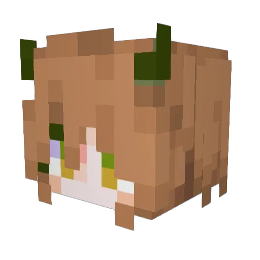 Yuna_Rae Minecraft avatar head, 3D render