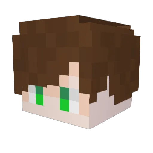 Yuna_x27 Minecraft avatar head, 3D render