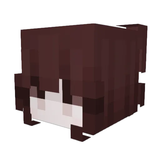 Yunaah Minecraft avatar head, 3D render
