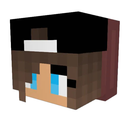 Yunai_Juhee Minecraft avatar head, 3D render