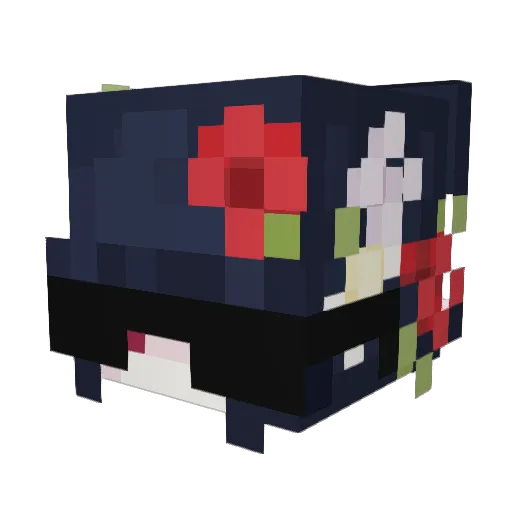 Yunakis Minecraft avatar head, 3D render