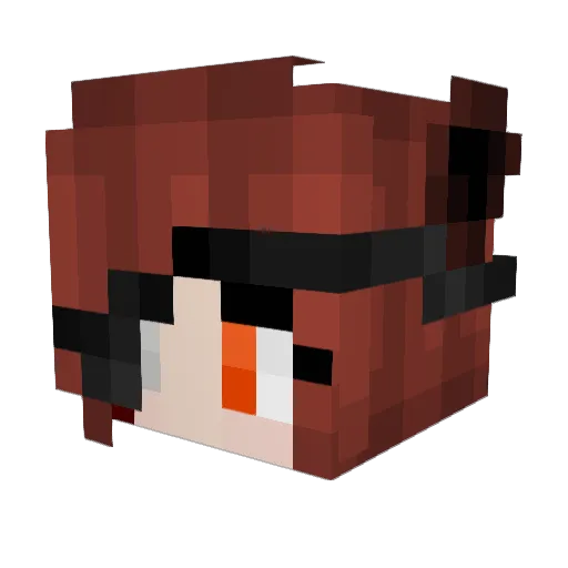 Yunalia9 Minecraft avatar head, 3D render