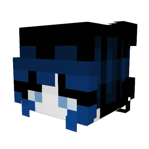 Yunaro Minecraft avatar head, 3D render