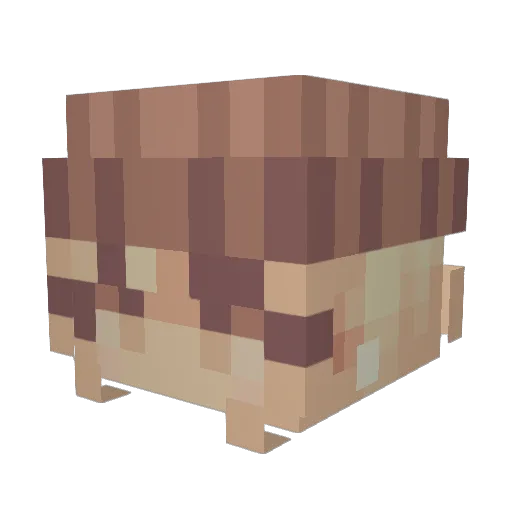 Yunataru Minecraft avatar head, 3D render