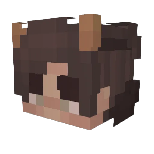 Yune_16 Minecraft avatar head, 3D render