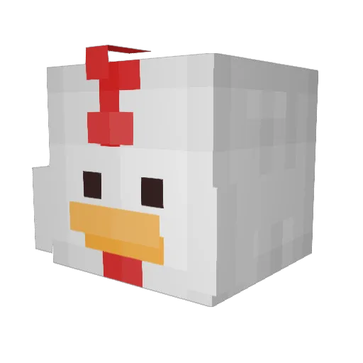Yung22 Minecraft avatar head, 3D render