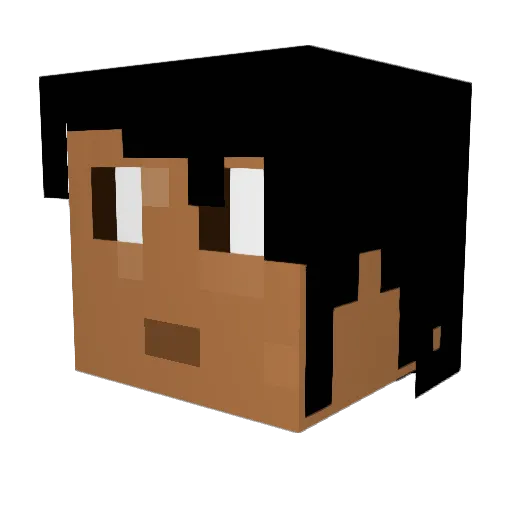 YungAF Minecraft avatar head, 3D render