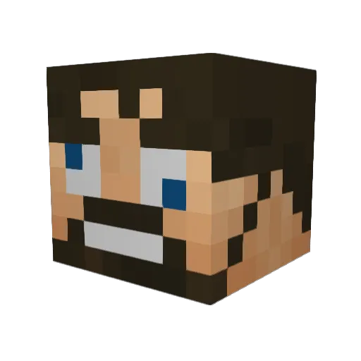 YungAngler Minecraft avatar head, 3D render