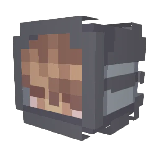 YungBeb Minecraft avatar head, 3D render