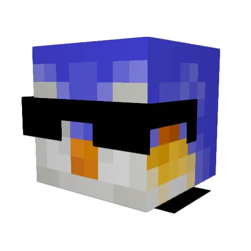 YungBelll Minecraft avatar head, 3D render