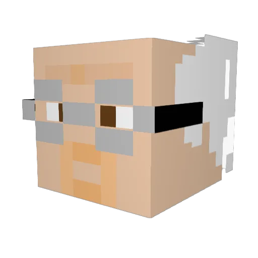 YungBlood69 Minecraft avatar head, 3D render