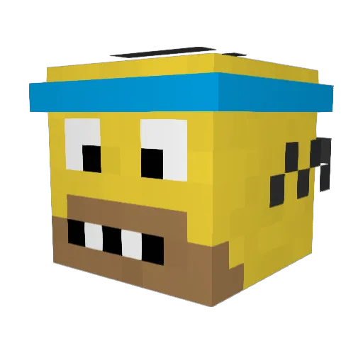 YungChops Minecraft avatar head, 3D render