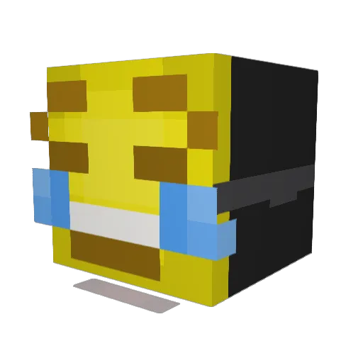 YungDynasty Minecraft avatar head, 3D render