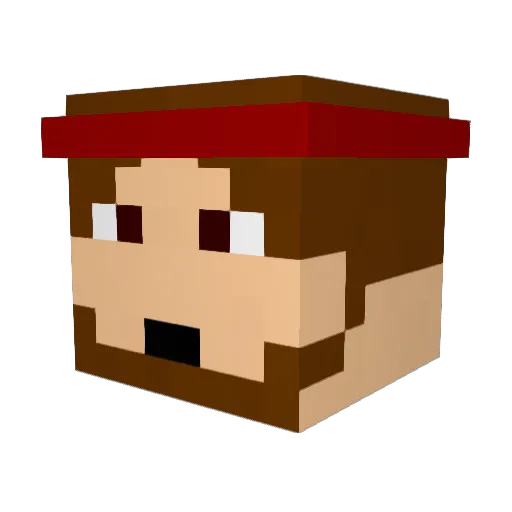 YungFlem Minecraft avatar head, 3D render