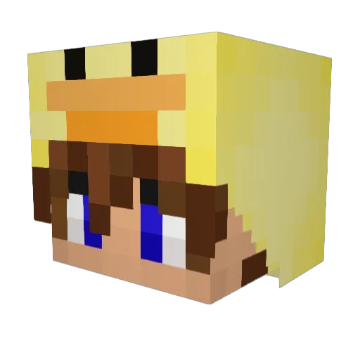 YungFloppah Minecraft avatar head, 3D render