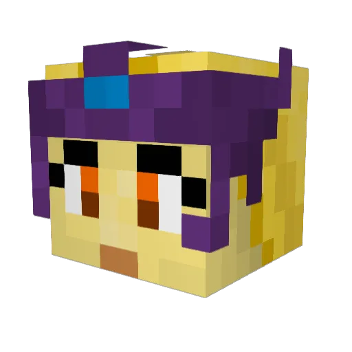 YungNami Minecraft avatar head, 3D render