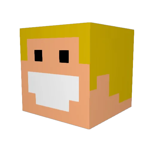 YungSatori Minecraft avatar head, 3D render