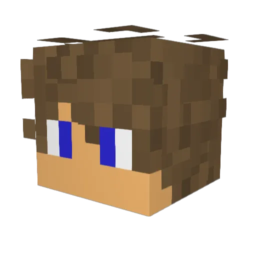 YungTurt Minecraft avatar head, 3D render