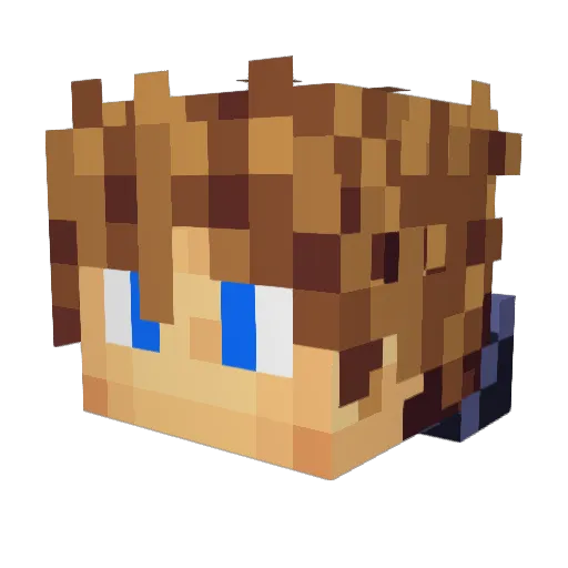 YungVito Minecraft avatar head, 3D render