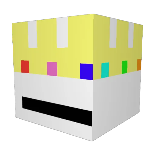 YungWaffleFry Minecraft avatar head, 3D render