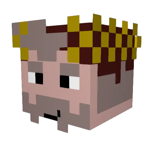 YungWassh Minecraft avatar head, 3D render