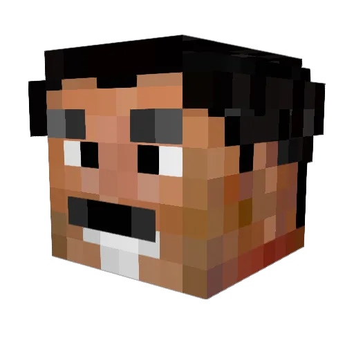 YungZimm Minecraft avatar head, 3D render