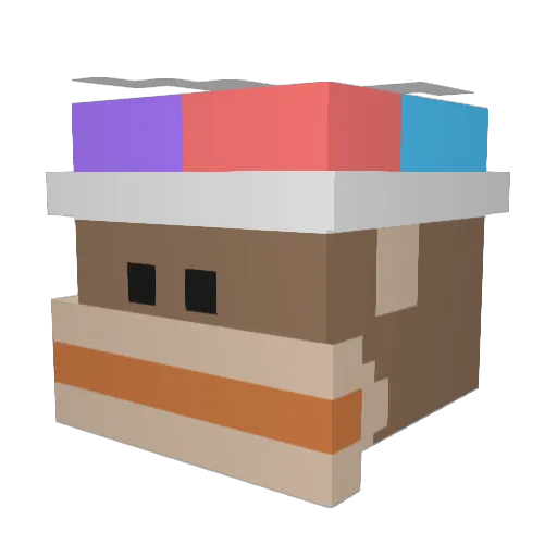 Yung_Balls Minecraft avatar head, 3D render