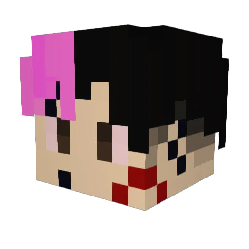 Yung_Daemon_ Minecraft avatar head, 3D render