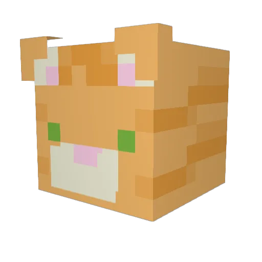 Yunghcc Minecraft avatar head, 3D render