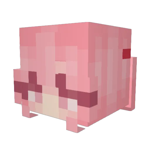 Yuni Minecraft avatar head, 3D render