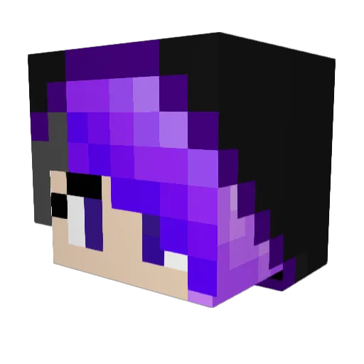 Yuni_brine Minecraft avatar head, 3D render
