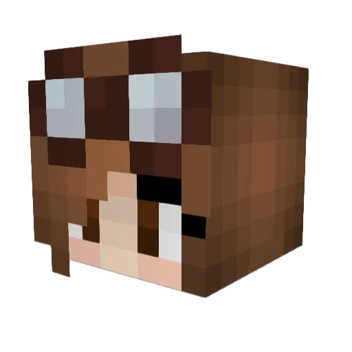 Yuniecorn Minecraft avatar head, 3D render