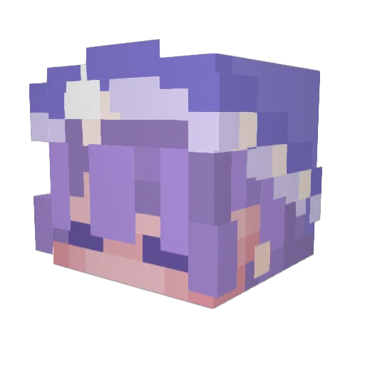 Yunify Minecraft avatar head, 3D render