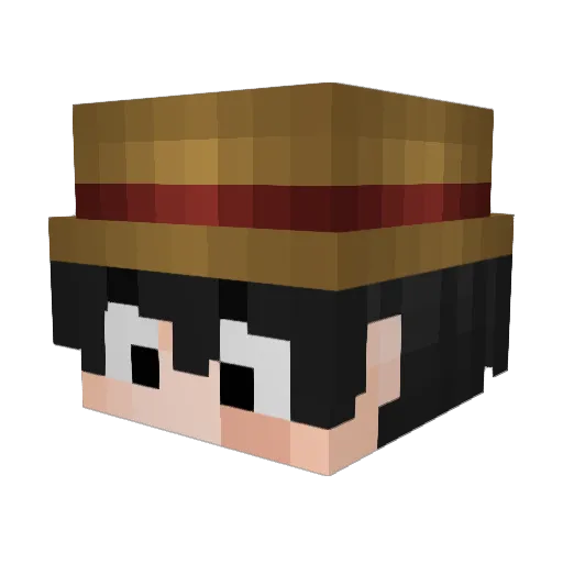 Yunizaur Minecraft avatar head, 3D render