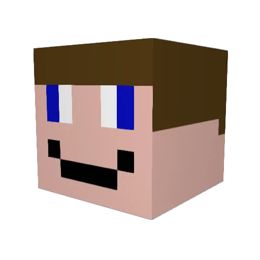 Yunkie5000 Minecraft avatar head, 3D render