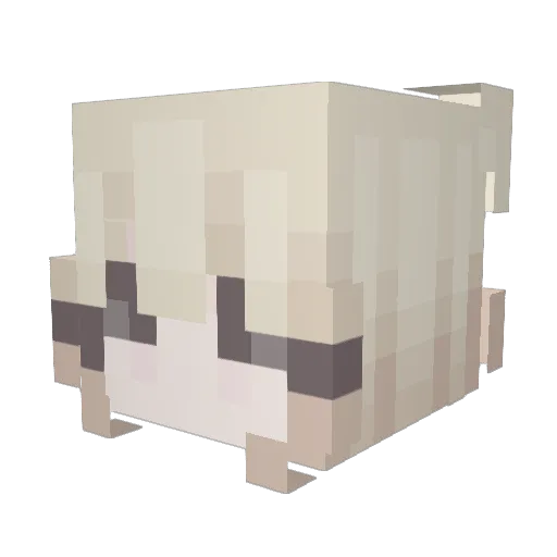 Yunkixx Minecraft avatar head, 3D render