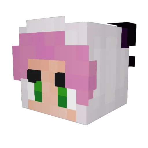 Yunmon1405 Minecraft avatar head, 3D render