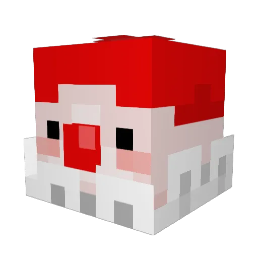 Yunn Minecraft avatar head, 3D render