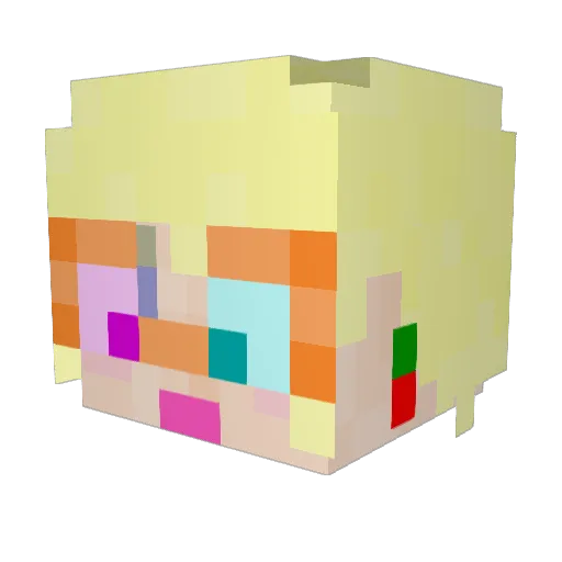 Yunnari_Geoje Minecraft avatar head, 3D render