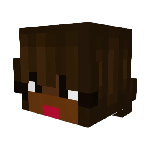 Yunniq Minecraft avatar head, 3D render