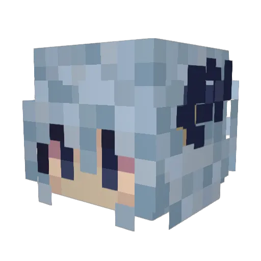Yuno0810 Minecraft avatar head, 3D render