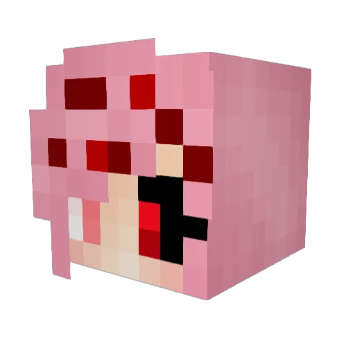 YunoStyle Minecraft avatar head, 3D render
