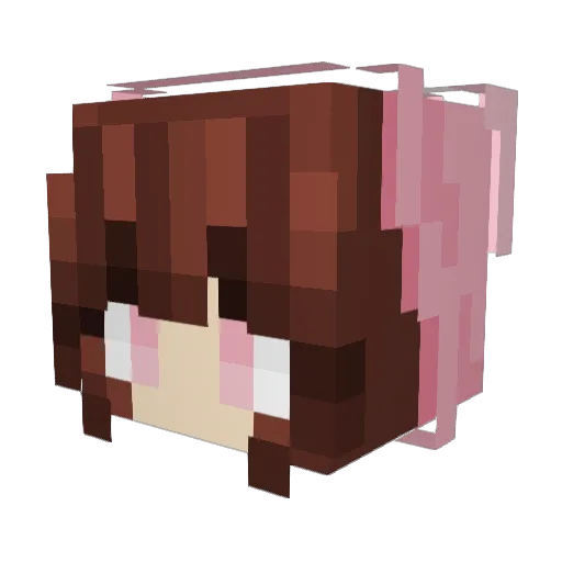Yuno_Magic Minecraft avatar head, 3D render