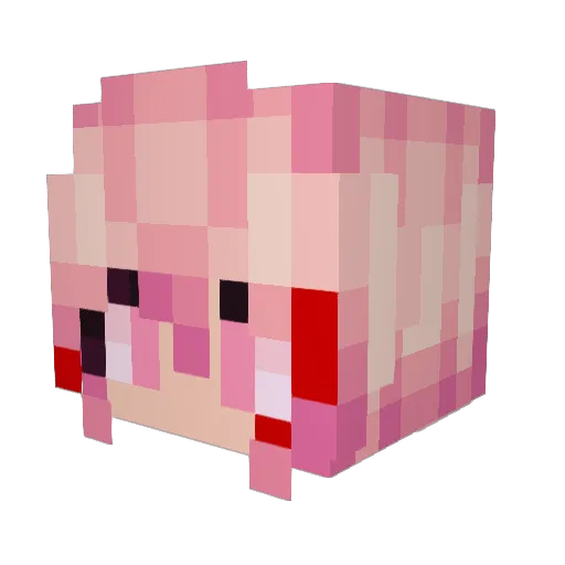 Yuno___Gasai Minecraft avatar head, 3D render