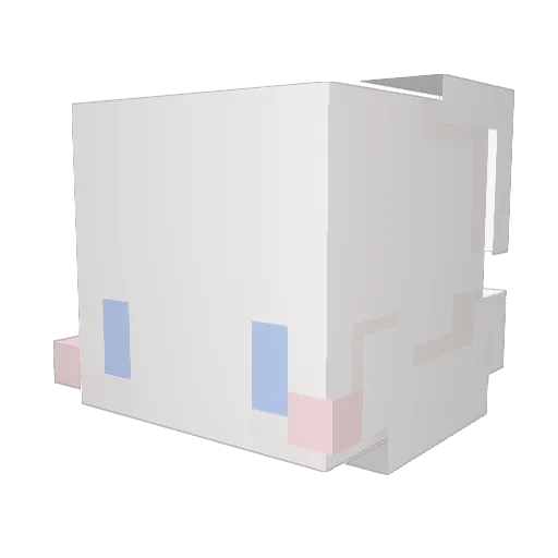Yunohana Minecraft avatar head, 3D render